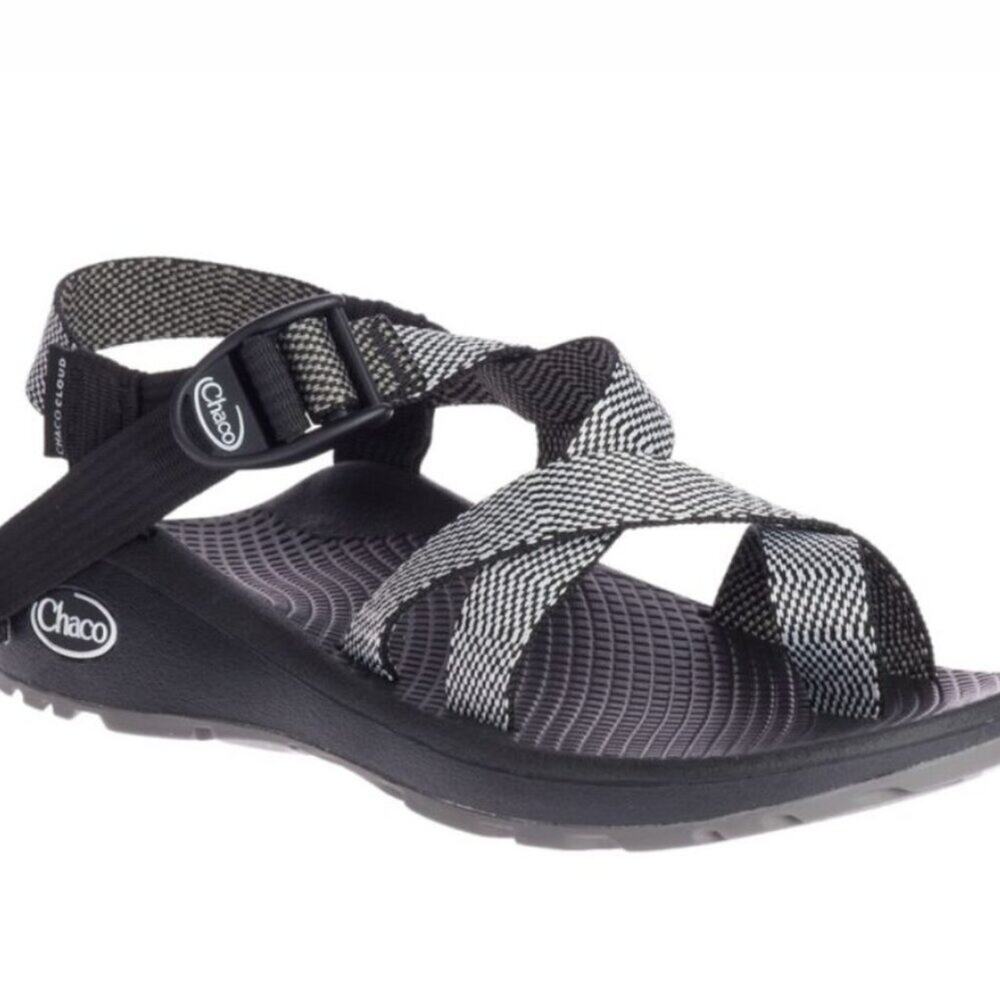 Chaco Women's Z/Cloud 2 Black/White Sandal Size 8 - Picture 1 of 8